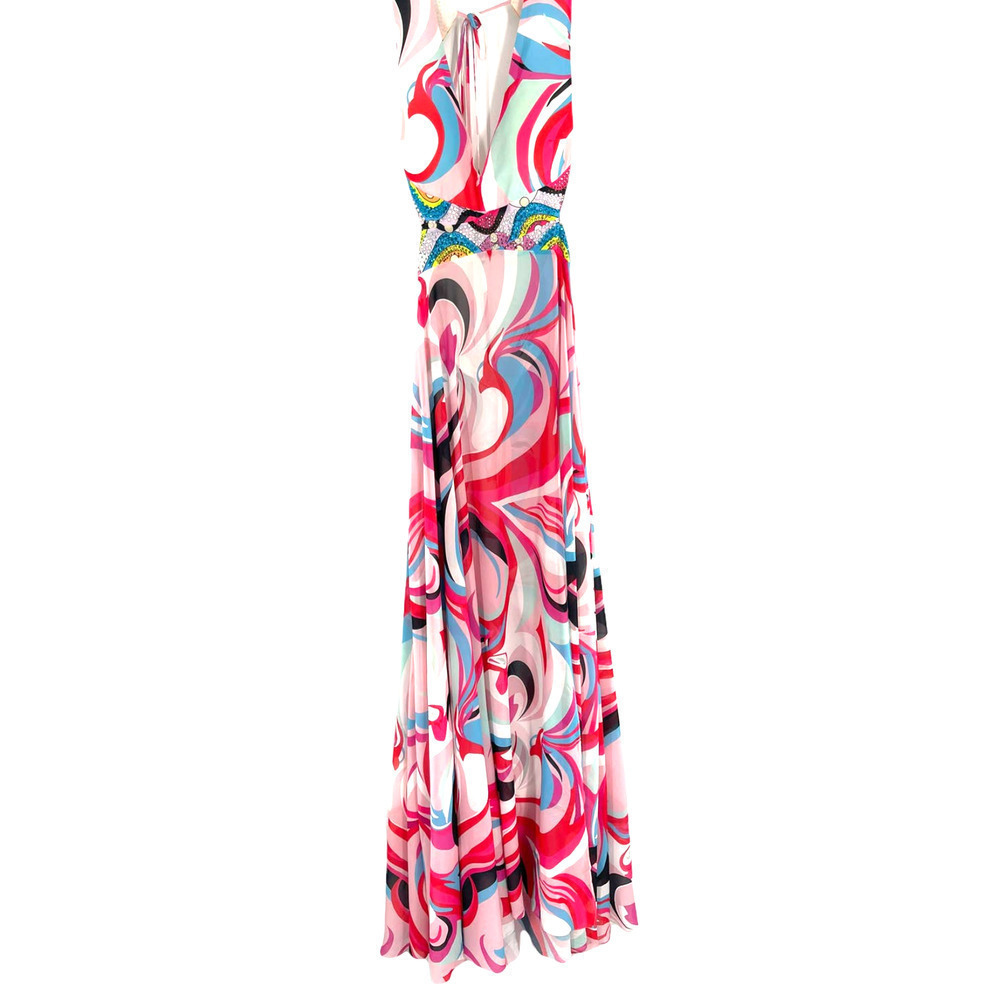 GAI MATTIOLO LOVE TO LOVE 4 GEO MOD PRINT WITH RHINESTONES